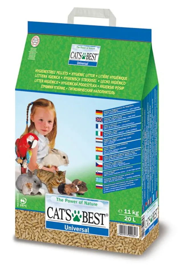 Źwirek dla gryzoni dla kota Cat's Best Cats Best Universal (11kg) w sklepie Wasserman.eu