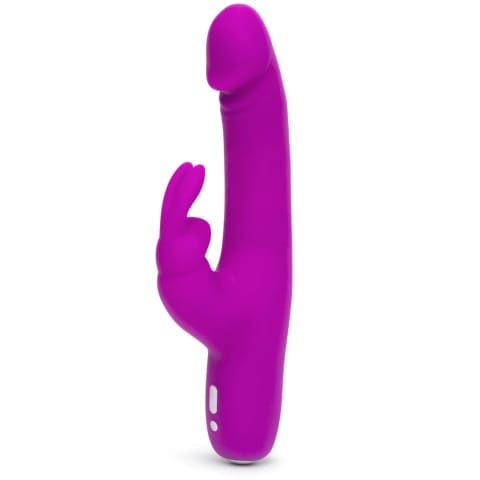 Happy Rabbit Slimline Purple - Smukły wibrator silikonowy, 15 trybow w sklepie Wasserman.eu