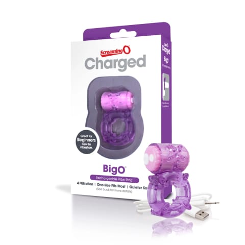 ⁨The Screaming O Charged Big O Purple - Pierścień wibrujący, 3 tryby⁩ w sklepie Wasserman.eu