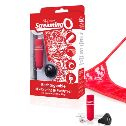 Screaming O Charged Panty Vibe Red - Zdalnie Sterowany System z Majteczkami w sklepie Wasserman.eu