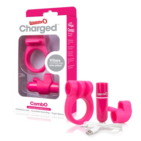 ⁨The Screaming O Charged CombO Kit #1 Pink - Zestaw akcesoriow wielofunkcyjnych⁩ w sklepie Wasserman.eu