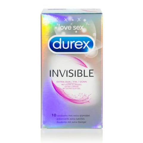 ⁨Durex - Invisible Extra Lubricated Condoms 10 pcs⁩ at Wasserman.eu