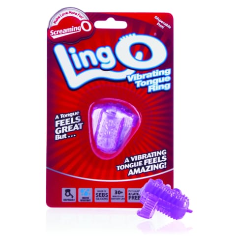 Screaming O The LingO Purple - silikonowy masażer języka, 30 min pracy w sklepie Wasserman.eu