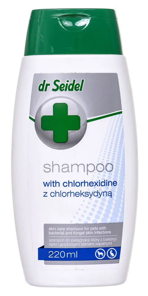 ⁨Szampon leczniczy dla psów i kotów DERMAPHARM Deo-spray z chlorheksydyną (220 ml )⁩ w sklepie Wasserman.eu