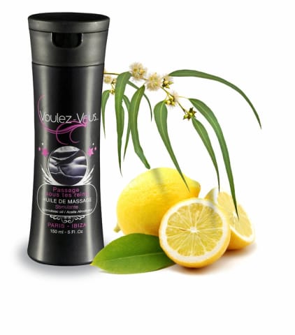 ⁨Voulez-Vous Massage Oil Eucalyptus Lemon 150ml - Olejek do masażu bez parabenow⁩ w sklepie Wasserman.eu