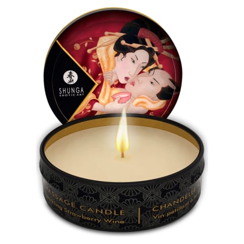 ⁨Shunga Romance Świeca do masażu Sojowa Truskawkowe Wino 30ml⁩ w sklepie Wasserman.eu