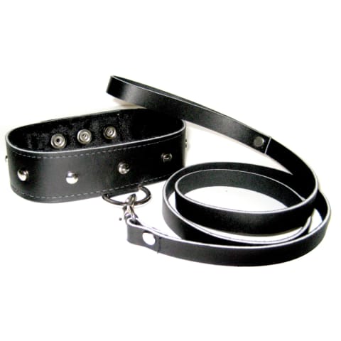 Sportsheets Leather Collar & Leash zestaw skorzany z miękką wyściołką w sklepie Wasserman.eu