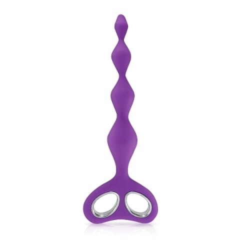 Plaisirs Secrets Anal Chain Purple silikonowy łańcuszek kulkowy fioletowy 26 cm w sklepie Wasserman.eu