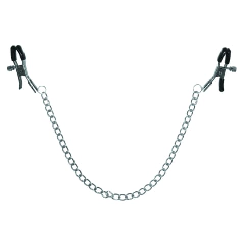 ⁨S&M Chained Nipple Clamps - zaciski z łańcuszkiem, regulacja nacisku⁩ w sklepie Wasserman.eu