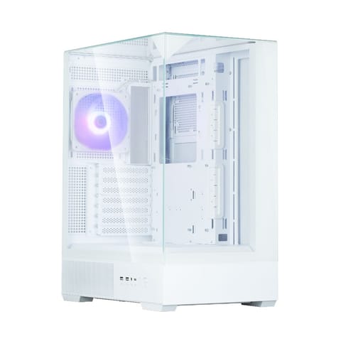 ⁨Obudowa P40 Prism Mid-Tower szkło hartowane biała⁩ w sklepie Wasserman.eu