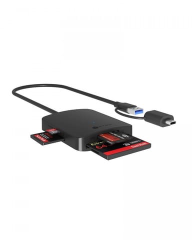 ⁨Czytnik Kart CF,TF,SD,microSD, Type-C+A, IB-CR302-CU3⁩ w sklepie Wasserman.eu
