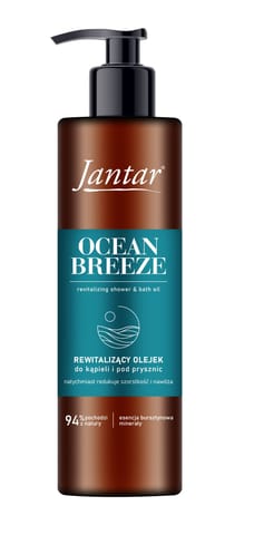 ⁨JANTAR Rewitalizujący Olejek pod prysznic i  do kąpieli z esencją bursztynową i minerałami - Ocean Breeze 400 ml⁩ w sklepie Wasserman.eu
