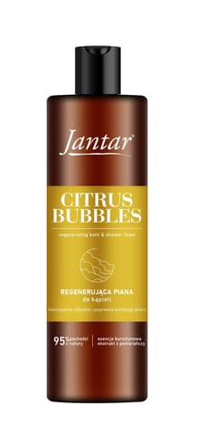 ⁨JANTAR Regenerująca Piana do kąpieli z esencją bursztynową i ekstraktem z pomarańczy - Citrus Bubbles 400 ml⁩ w sklepie Wasserman.eu