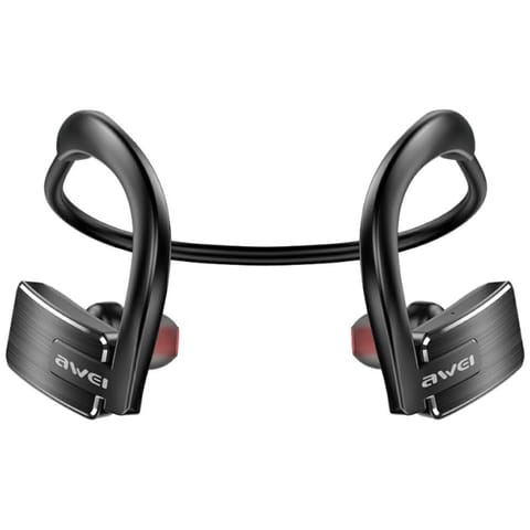 ⁨Słuchawki bezprzewodowe AWEI E1BL        Bluetooth sportowe czarny⁩ w sklepie Wasserman.eu