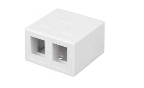 ⁨Obudowa natynkowa na 2 moduły Keystone RJ45 lub RJ11/12⁩ w sklepie Wasserman.eu