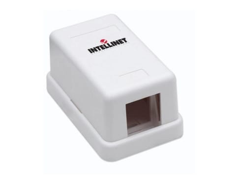 ⁨Obudowa natynkowa na 1 moduł Keystone RJ45 lub RJ11/12⁩ w sklepie Wasserman.eu