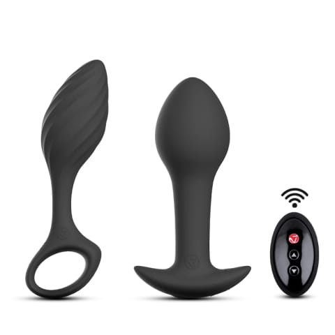 ⁨Nomi Tang Fun Plug RC Zestaw 2 wtyczek silikonowych z pilotem czarny⁩ w sklepie Wasserman.eu