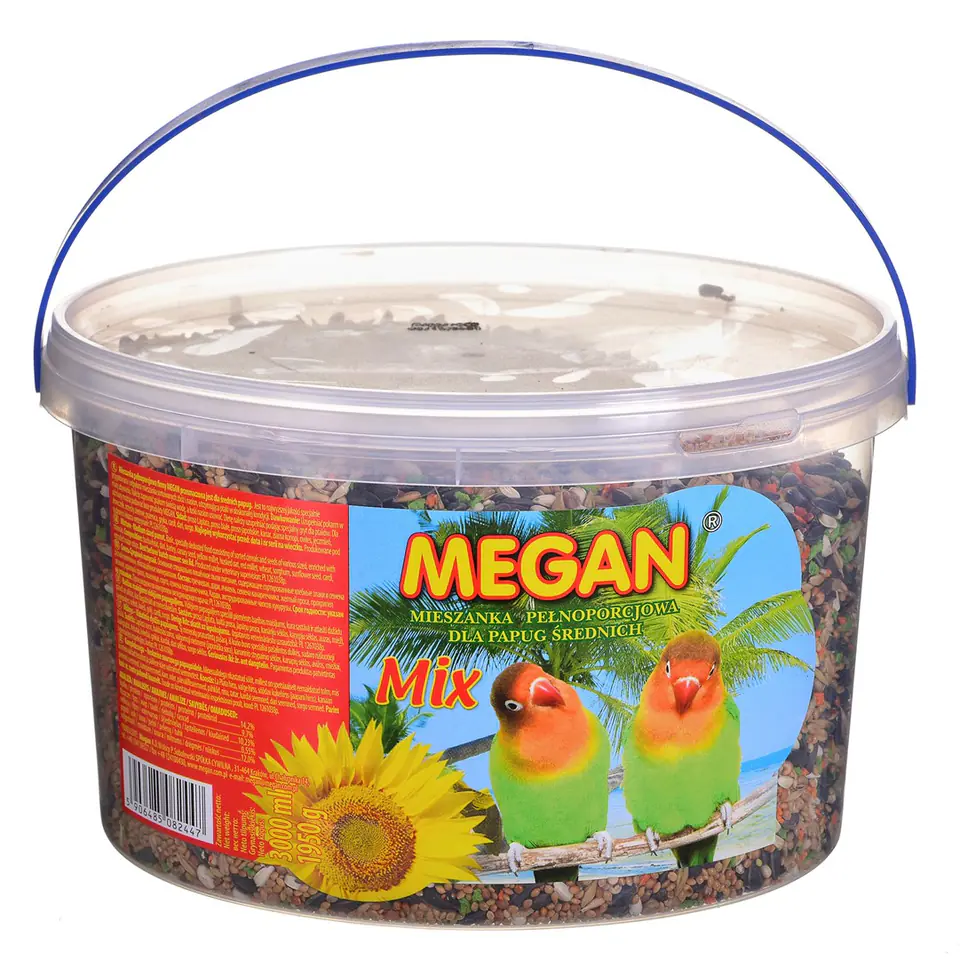 MEGAN Pokarm dla średnich papug 3l w sklepie Wasserman.eu