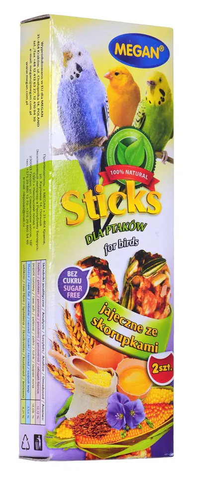 Sticks d/ptaków jajeczne ze skorupkami 2 w sklepie Wasserman.eu