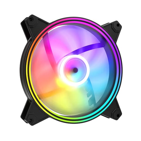 ⁨Wentylator ARGB 140x140x25 czarny⁩ w sklepie Wasserman.eu