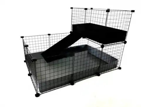 ⁨C&C Piętrowa klatka modułowa dla świnki morskiej, królika, jeża - 110x75 cm⁩ w sklepie Wasserman.eu