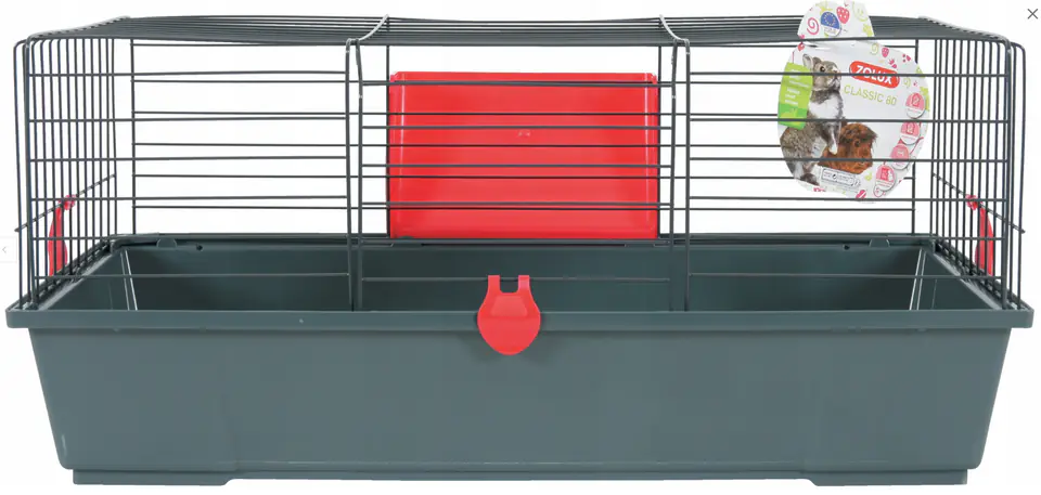 ⁨ZOLUX Classic 80 grey/red - cage for rodents⁩ at Wasserman.eu