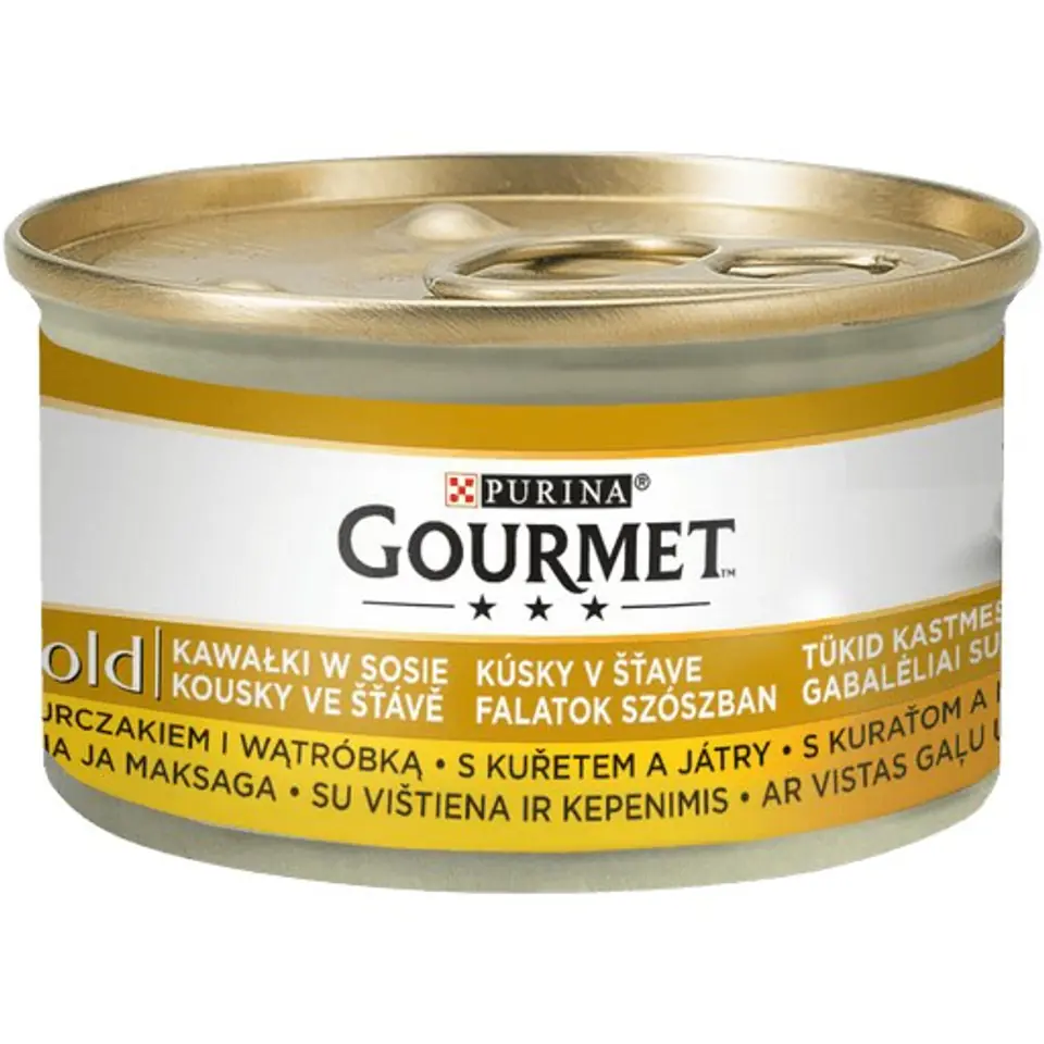 ⁨GOURMET GOLD Kurczak i wątróbka w sosie 85g⁩ w sklepie Wasserman.eu