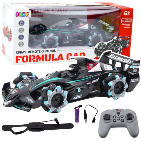 ⁨Wyścigówka Auto Sportowe Zdalnie Sterowana RC Efekt Dymu 2.4G Czarna⁩ w sklepie Wasserman.eu