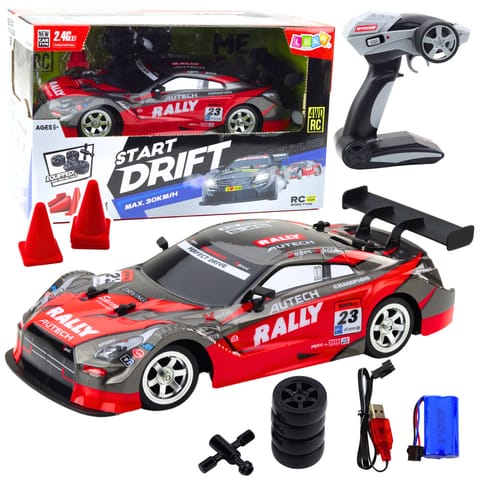 ⁨Samochód Wyścigowy Auto Do Driftu RC Czerwono Czarny 30km/h 1:16⁩ w sklepie Wasserman.eu