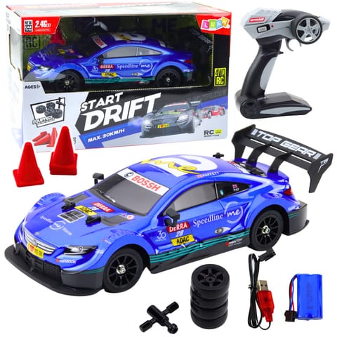 ⁨Samochód Wyścigowy Auto Do Driftu RC Niebieskie 30km/h 1:16⁩ w sklepie Wasserman.eu