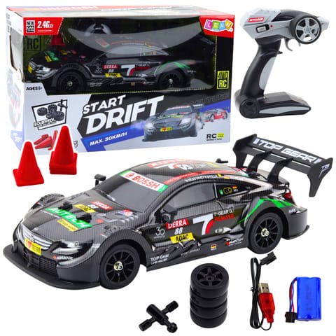 ⁨Samochód Wyścigowy Auto Do Driftu RC Czarny Karbon 30km/h 1:16⁩ w sklepie Wasserman.eu