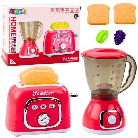 ⁨Zestaw Urządzeń Kuchennych Toster Blender Światła Dźwięki Różowy⁩ w sklepie Wasserman.eu