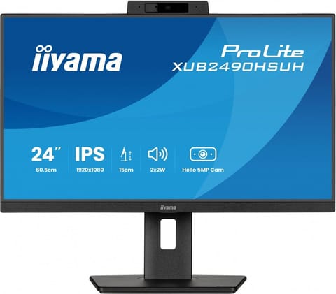 ⁨Monitor 24 cale XUB2490HSUH-B2 IPS,FHD,CAM,MIC,HDMI,DP⁩ at Wasserman.eu