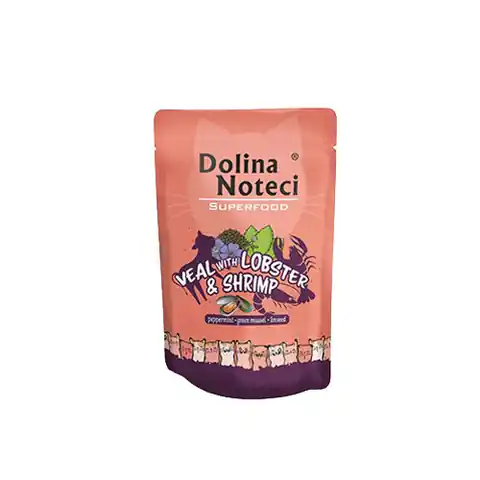 ⁨Dolina Noteci Superfood with veal, lobster and shrimp - wet cat food - 85g⁩ at Wasserman.eu