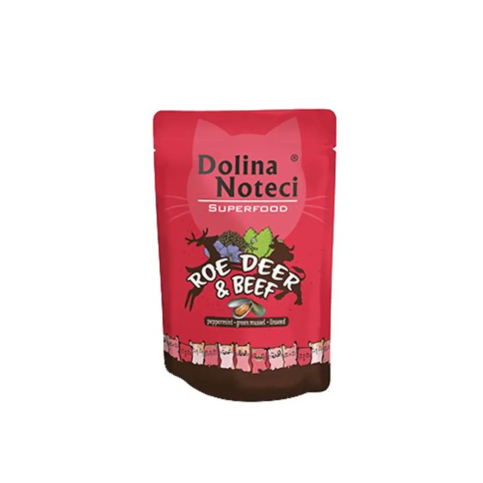 ⁨Dolina Noteci Superfood with roe deer and beef - wet cat food - 85g⁩ at Wasserman.eu