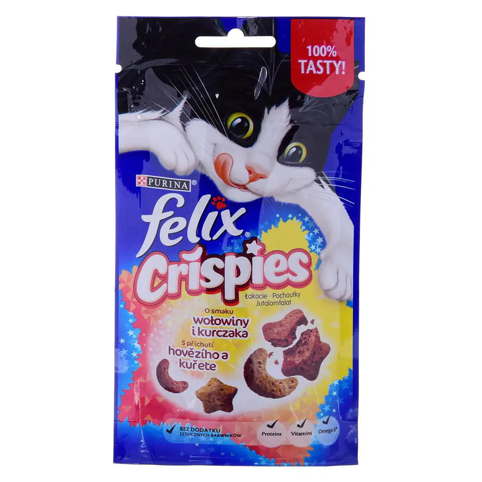 ⁨FELIX Crispies Beef, Chicken - dry cat food - 45 g⁩ at Wasserman.eu
