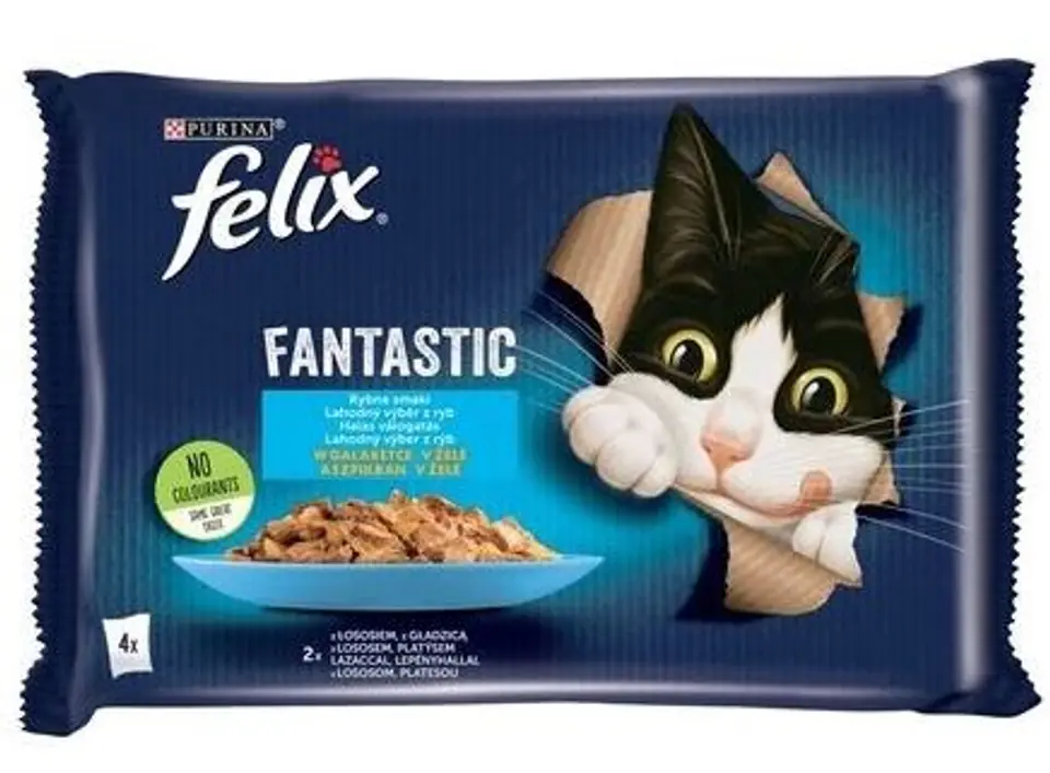 ⁨Felix Fantastic Salmon in Jelly + Plaice in Jelly 4x85 g⁩ at Wasserman.eu