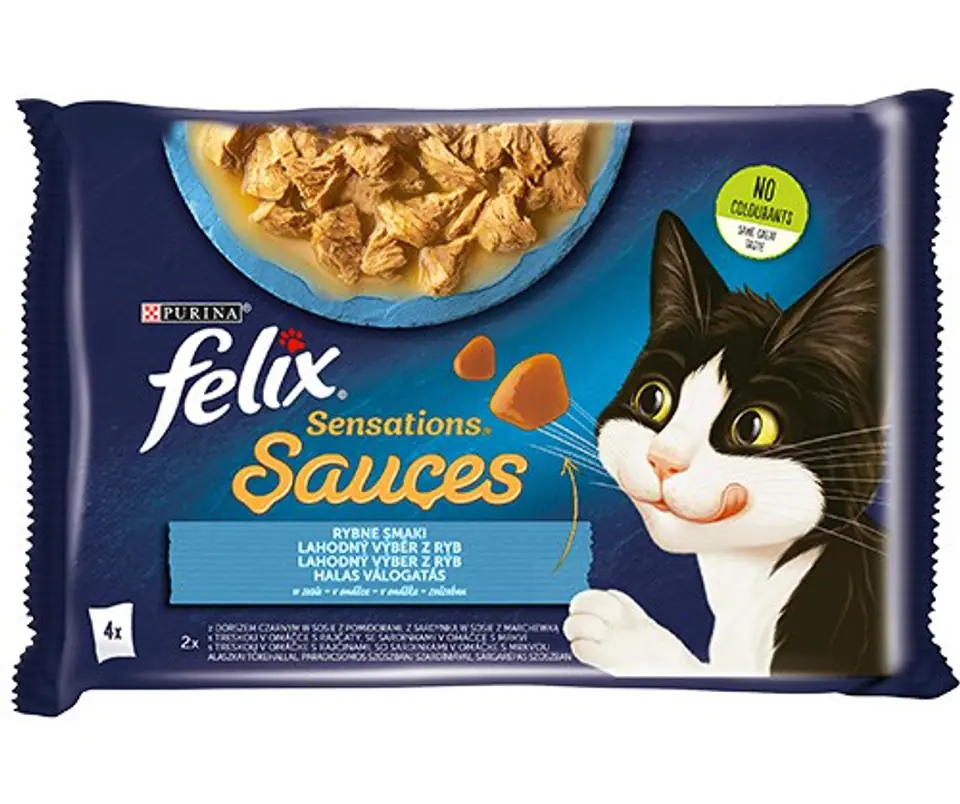 ⁨Felix Sensations Mix Cod with tomatoes, sardine with carrots - wet cat food - 340g (4 x 85g)⁩ at Wasserman.eu