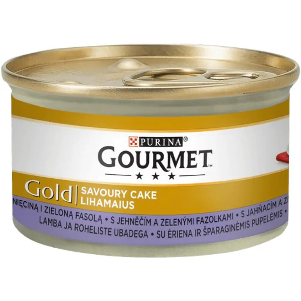 ⁨Gourmet Gold Savoury Cake mokra karma dla kota z jagnięcina i zieloną fasolą 85g⁩ w sklepie Wasserman.eu