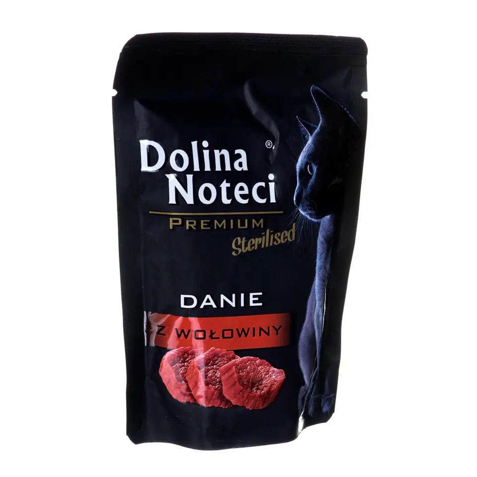 ⁨DOLINA NOTECI Premium Sterilised Danie z wołowiny - mokra karma dla kotów sterylizowanych - 85g⁩ w sklepie Wasserman.eu