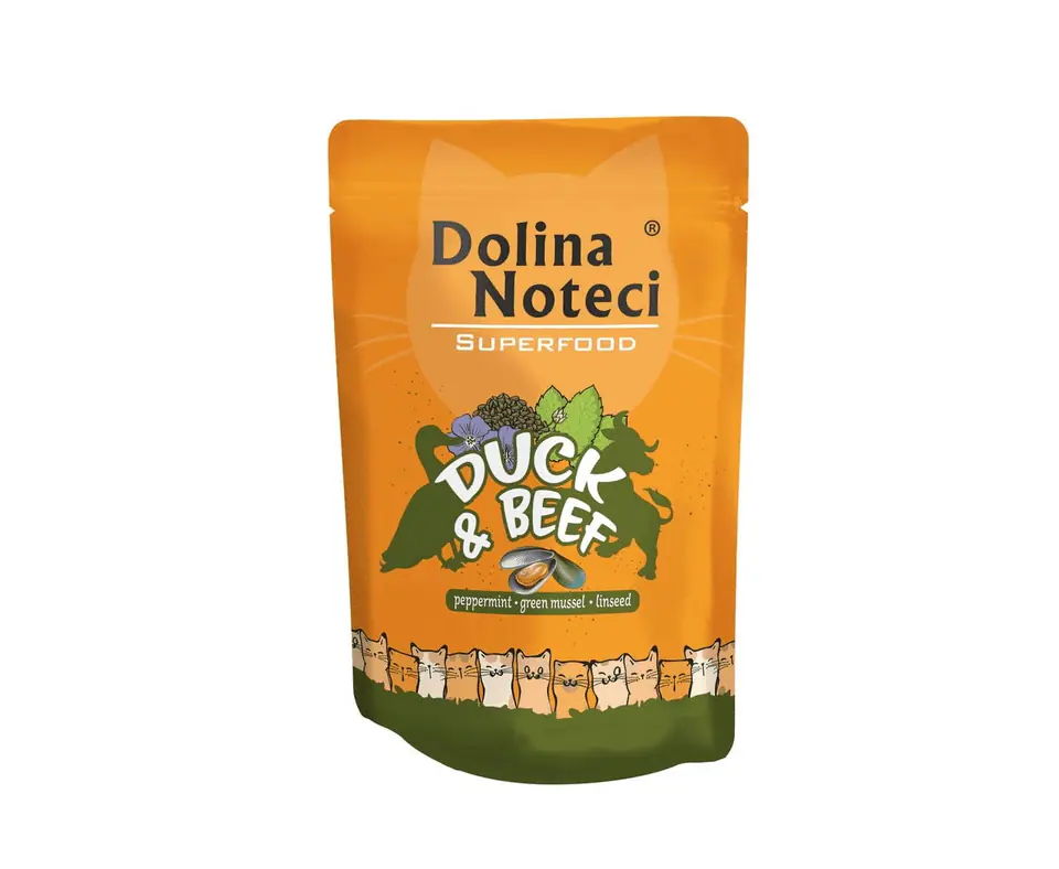 ⁨Dolina Noteci Superfood with duck and beef - wet cat food - 85g⁩ at Wasserman.eu