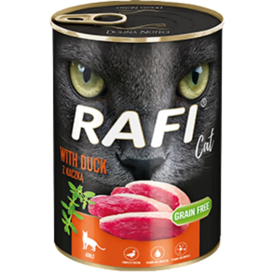 ⁨Dolina Noteci Rafi with duck - wet cat food - 400g⁩ at Wasserman.eu