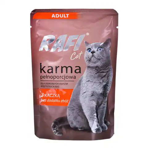 ⁨DOLINA NOTECI Rafi Cat Adult z kaczką - mokra karma dla kota - 100g⁩ w sklepie Wasserman.eu