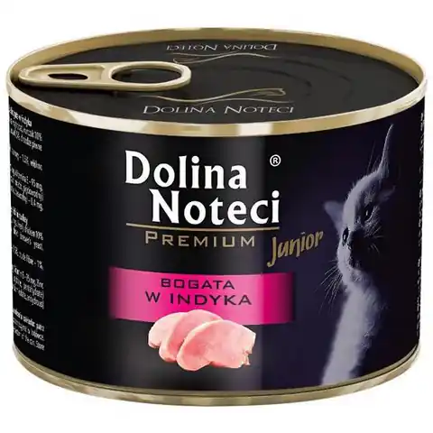 ⁨Dolina Noteci Premium Junior rich in turkey - wet cat food - 185g⁩ at Wasserman.eu