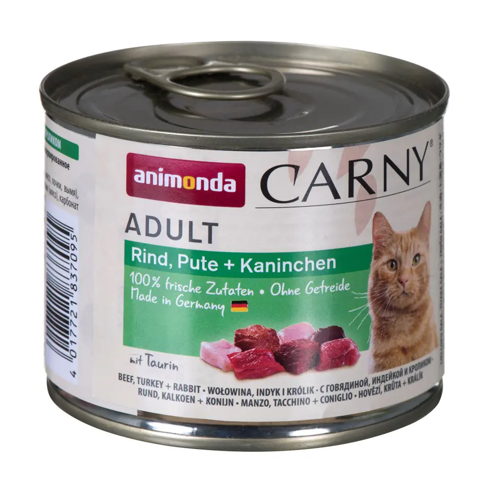 ⁨Animonda Carny Adult Beef, Turkey and Rabbit 200 g⁩ at Wasserman.eu