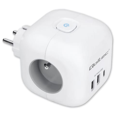 ⁨Power cube 6in1 extension cord 3xAC USB⁩ at Wasserman.eu
