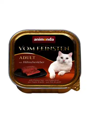 ⁨ANIMONDA Vom Feinsten Classic Cat smak: wątróbka z kurczaka 100g⁩ w sklepie Wasserman.eu