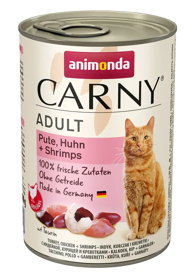 ⁨ANIMONDA Carny Adult flavour: turkey. chicken. prawns - wet cat food - 400g⁩ at Wasserman.eu