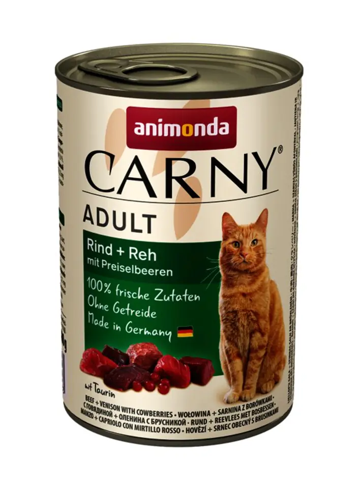 ⁨ANIMONDA Carny Adult smak: wołowina, sarnina z borówkami 400g⁩ w sklepie Wasserman.eu