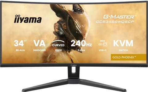 ⁨Monitor G-Master 34 cale GCB3486WQSCP-B1,VA,UWQHD,240HZ,0.4ms,1500R,HDR400,500cd,21:9,HDMI (2.1), USB-C dock 95W, RJ45, 2x5W, KVM,PiP⁩ w sklepie Wasserman.eu